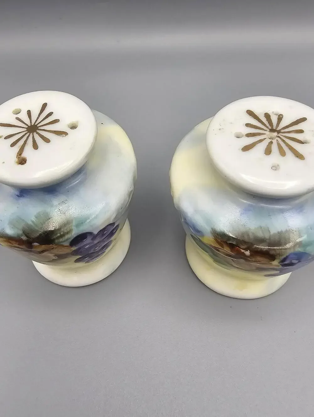 Vintage Hand-Painted Ceramic Salt and Pepper Shakers